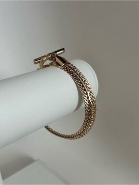 Anne Klein Gold-Tone Braided Toggle Bracelet - Women Jewelry
